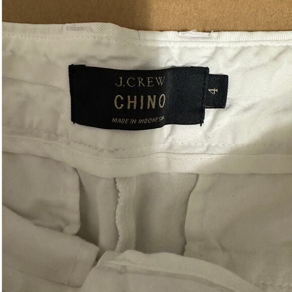J.crew‎ women's 4'' white chino shorts size 4 - Picture 2 of 5